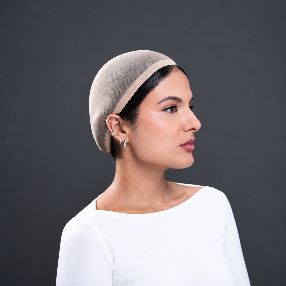 Tan Bamboo Wig Cap, image 2